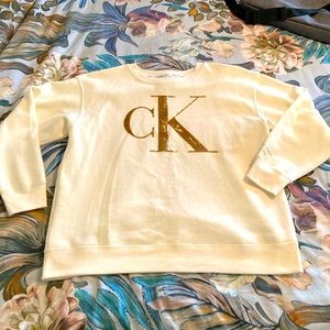 CK Calvin Klein XL sequin monogram pullover sweatshirt